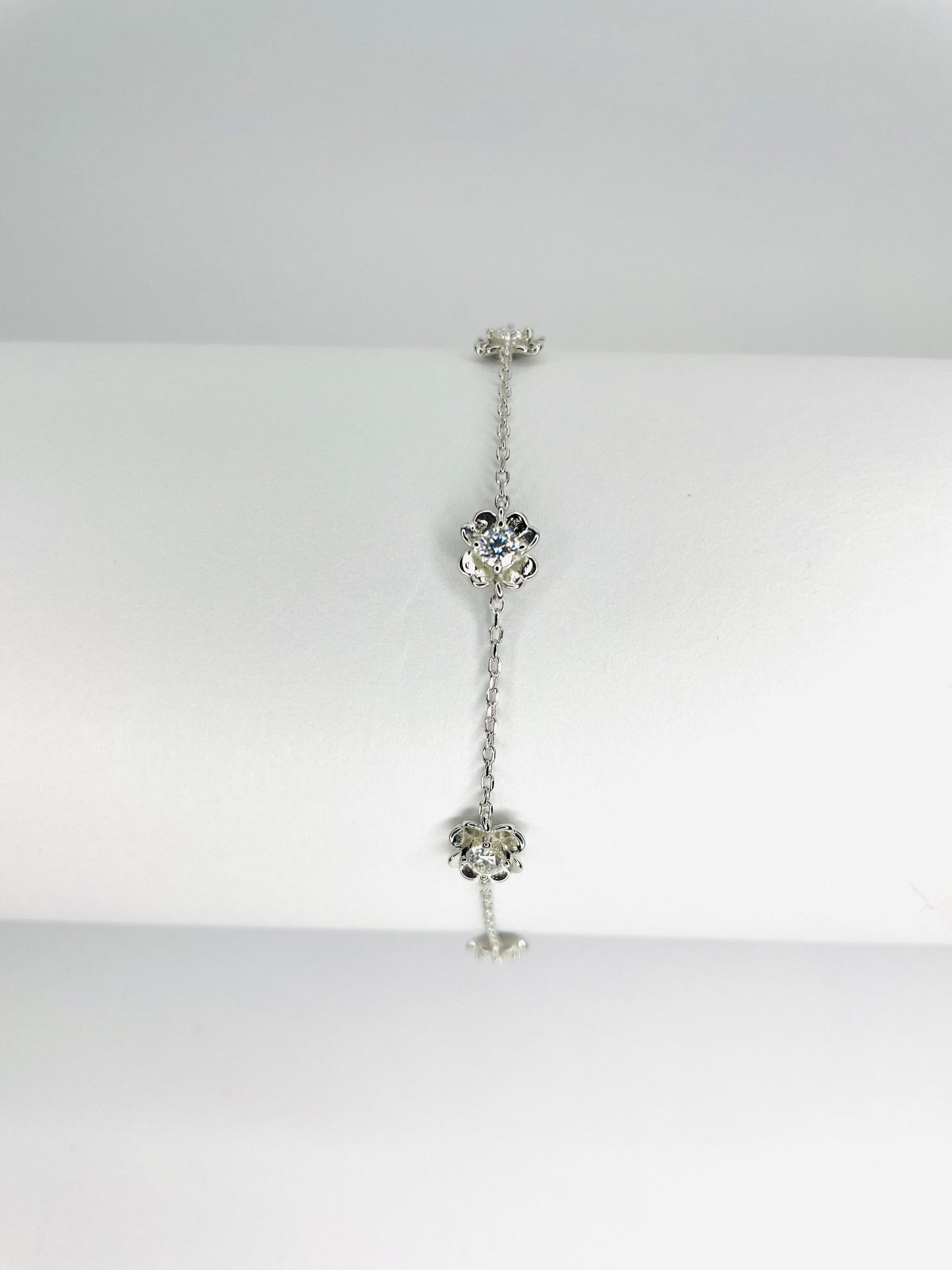 Pulsera Trebol Moissanita