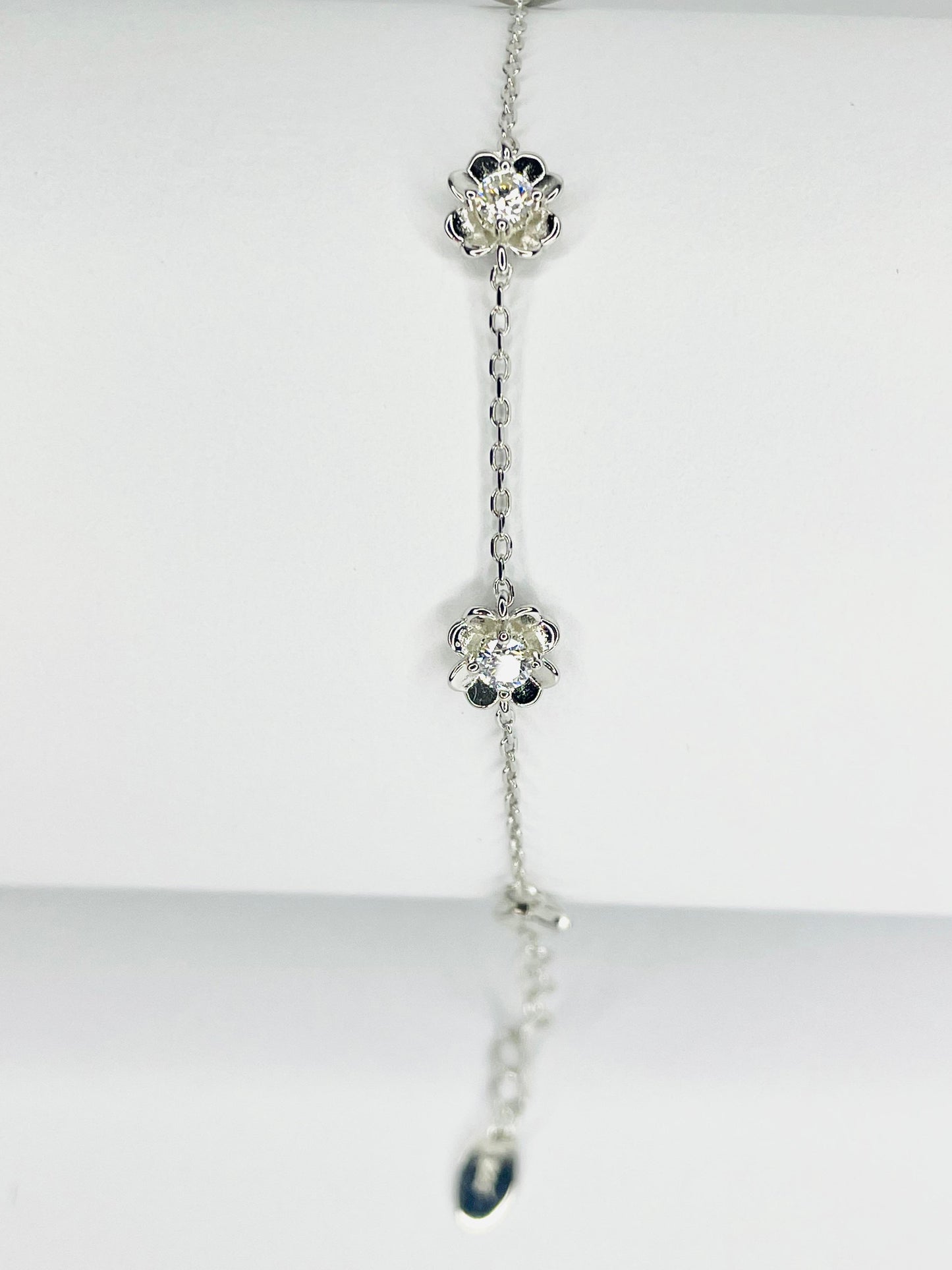 Pulsera Trebol Moissanita