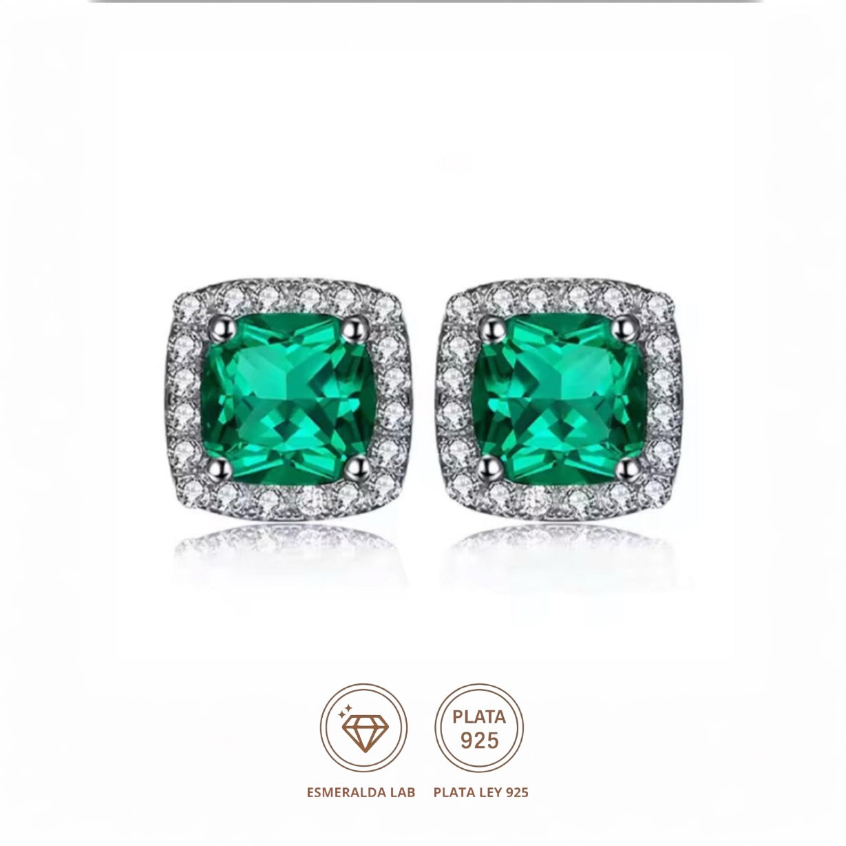 Aretes Tetria Esmeralda Lab