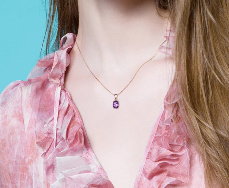 Collar Marquise Amatista Gold