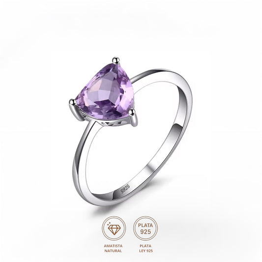 Anillo Trillion Amatista