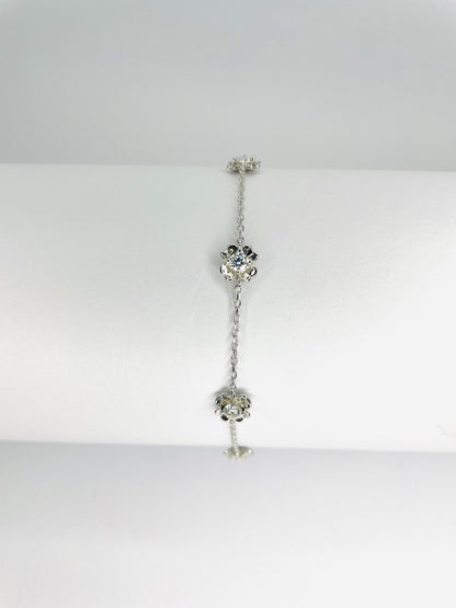 Pulsera Trebol Moissanita