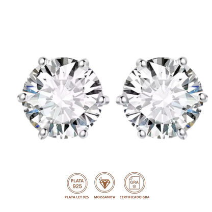 Aretes Lúmina Moissanita