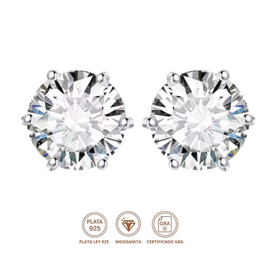 Aretes Lúmina Moissanita