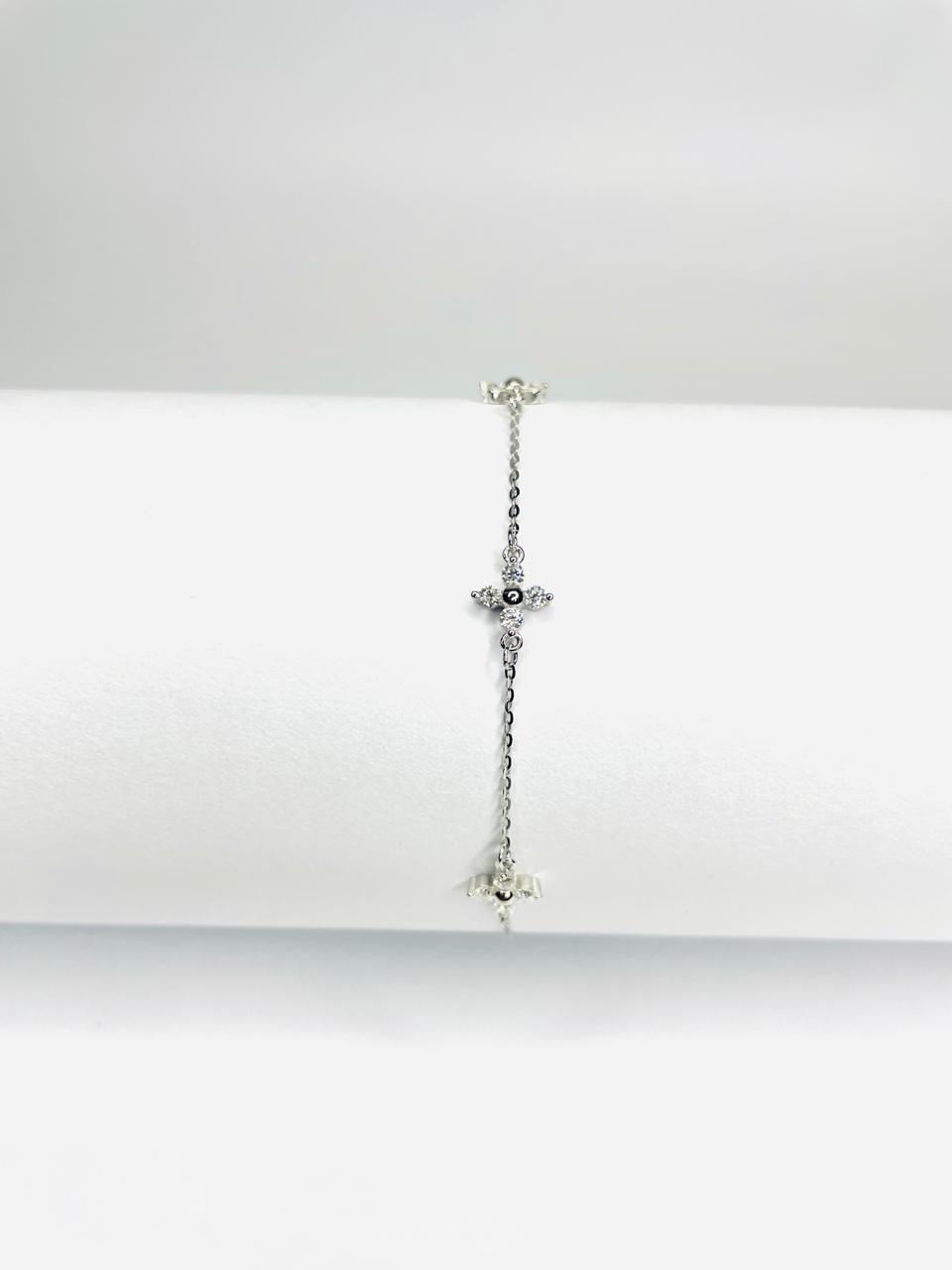 Pulsera Flor Moissanita