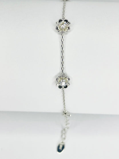 Pulsera Trebol Moissanita