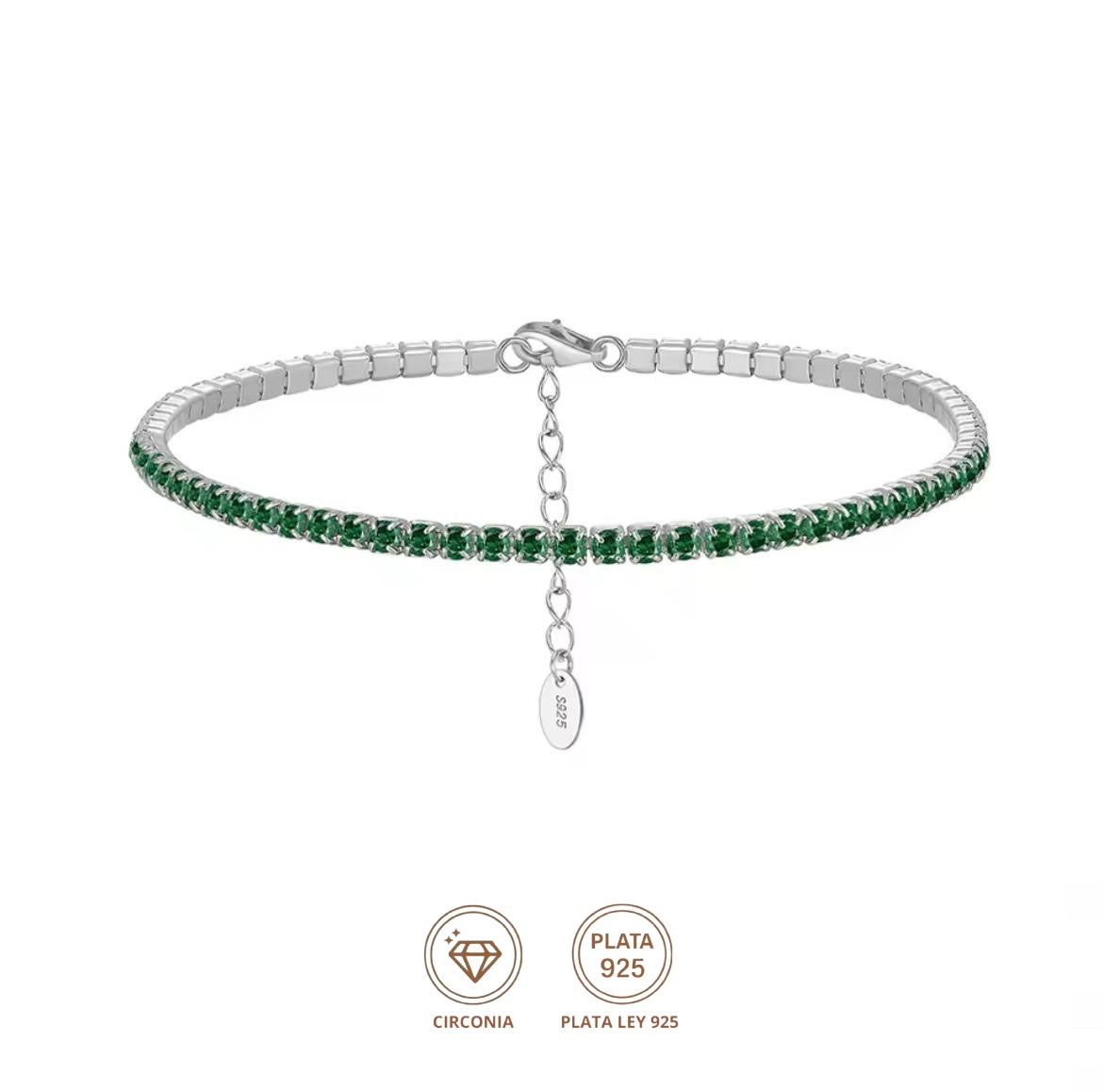 Pulsera Tenis verde