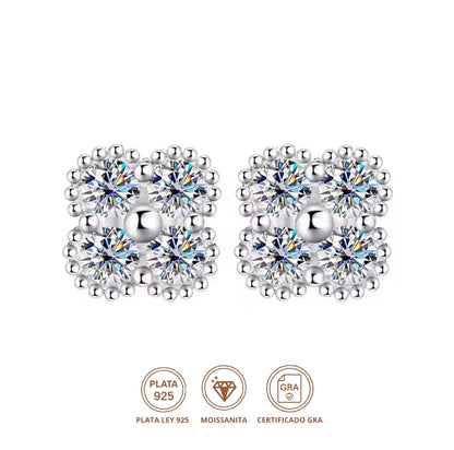 Aretes Magic moissanita