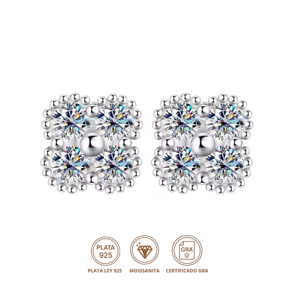 Aretes Magic moissanita