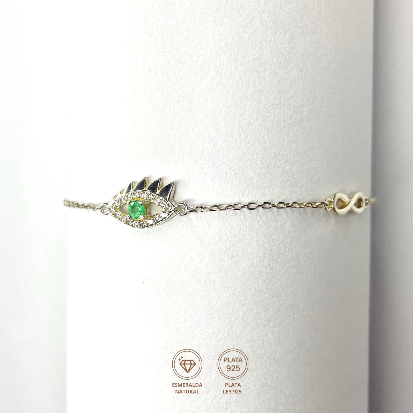 Pulsera Esmeralda Natural