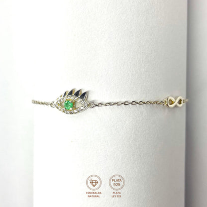 Pulsera Esmeralda Natural