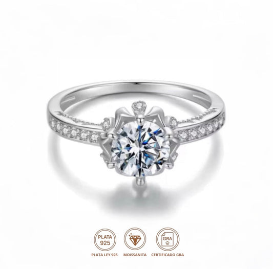 Anillo Imperium Moissanita