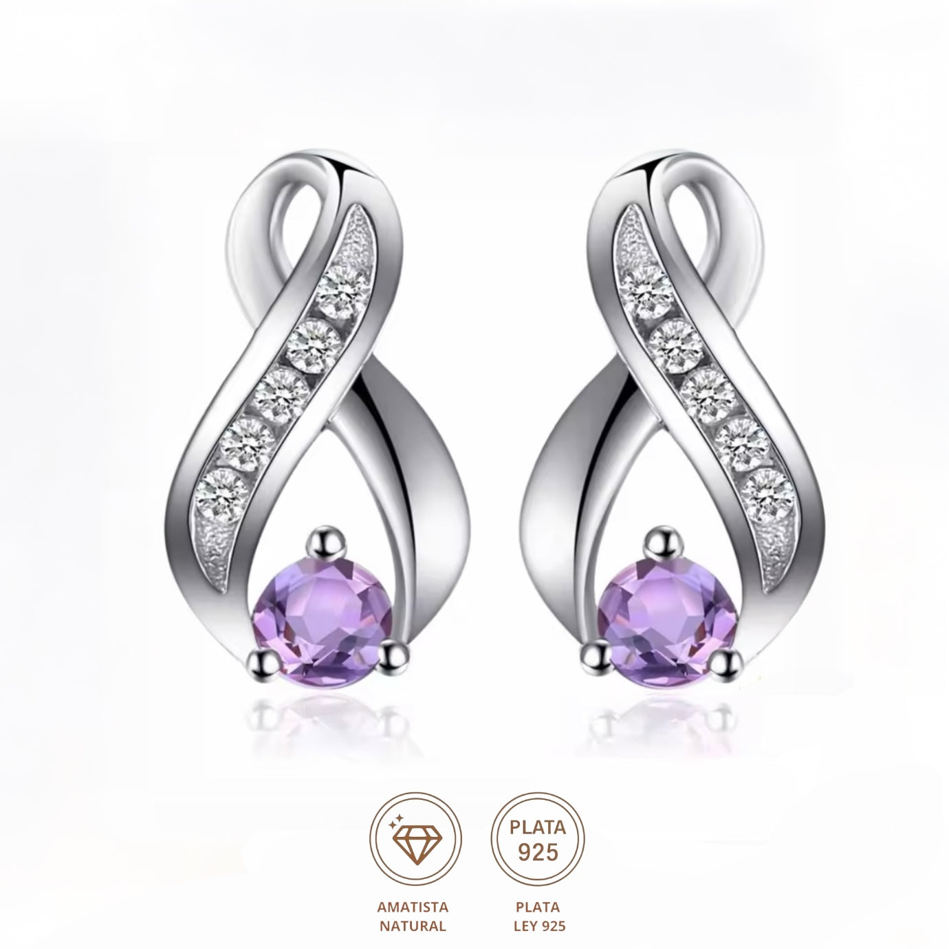 Aretes Infinite Amatista