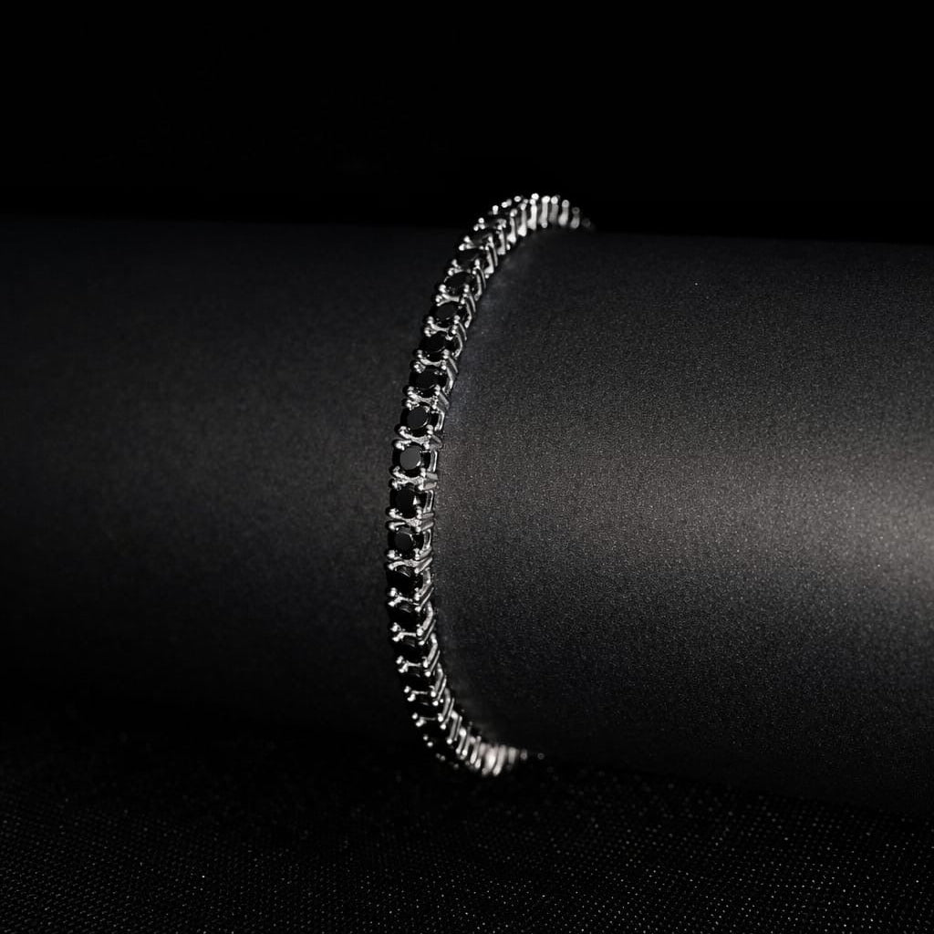 Pulsera moissanita negra