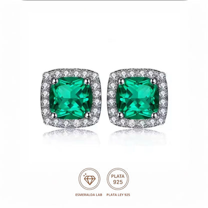 Aretes Tetria Esmeralda Lab