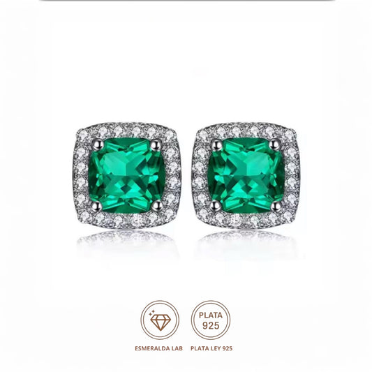 Aretes Tetria Esmeralda Lab