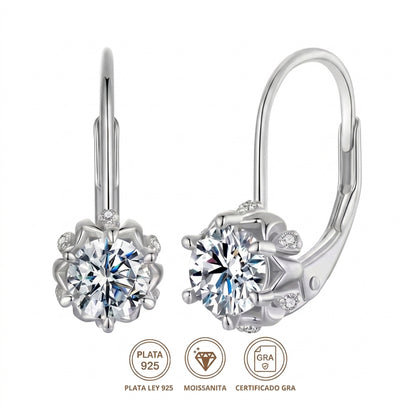 Aretes Imperium Moissanita