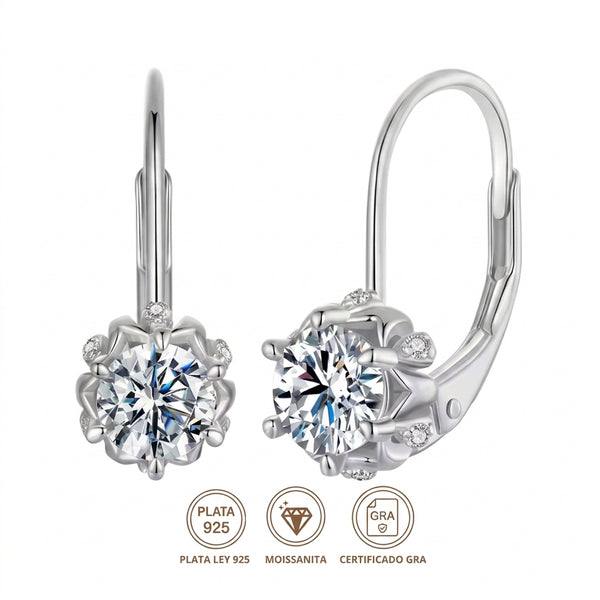 Aretes Imperium Moissanita