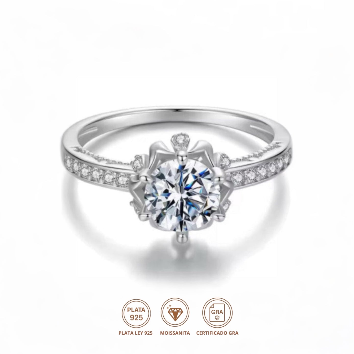 Anillo Imperium Moissanita