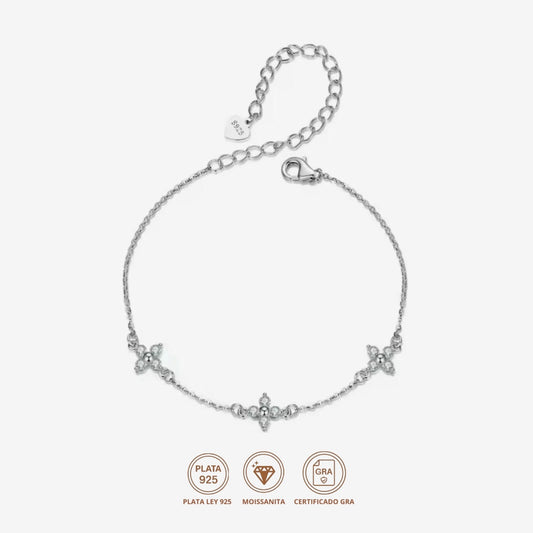 Pulsera Flor Moissanita