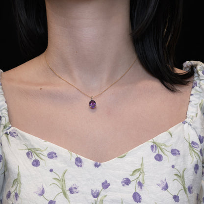 Collar Marquise  Amatista Gold