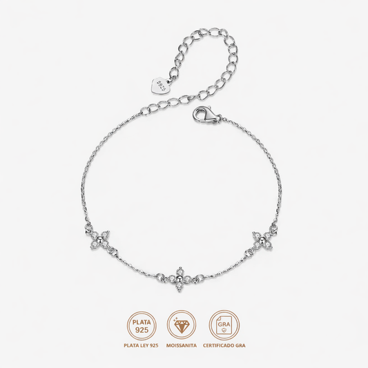 Pulsera Flor Moissanita