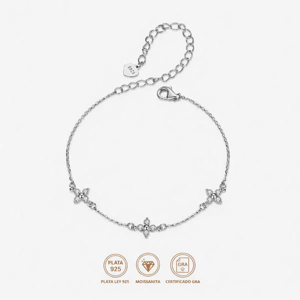 Pulsera Flor Moissanita