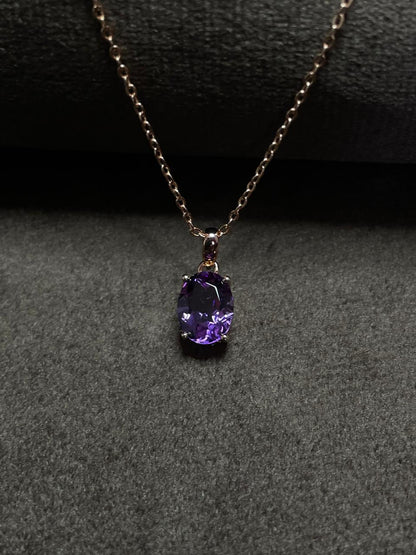 Collar Marquise  Amatista Gold