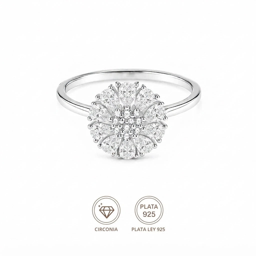 Anillo Flor Cristal