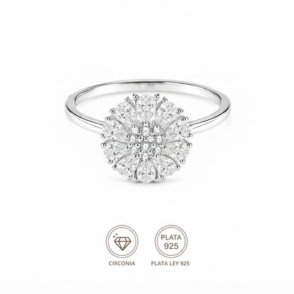 Anillo Flor Cristal