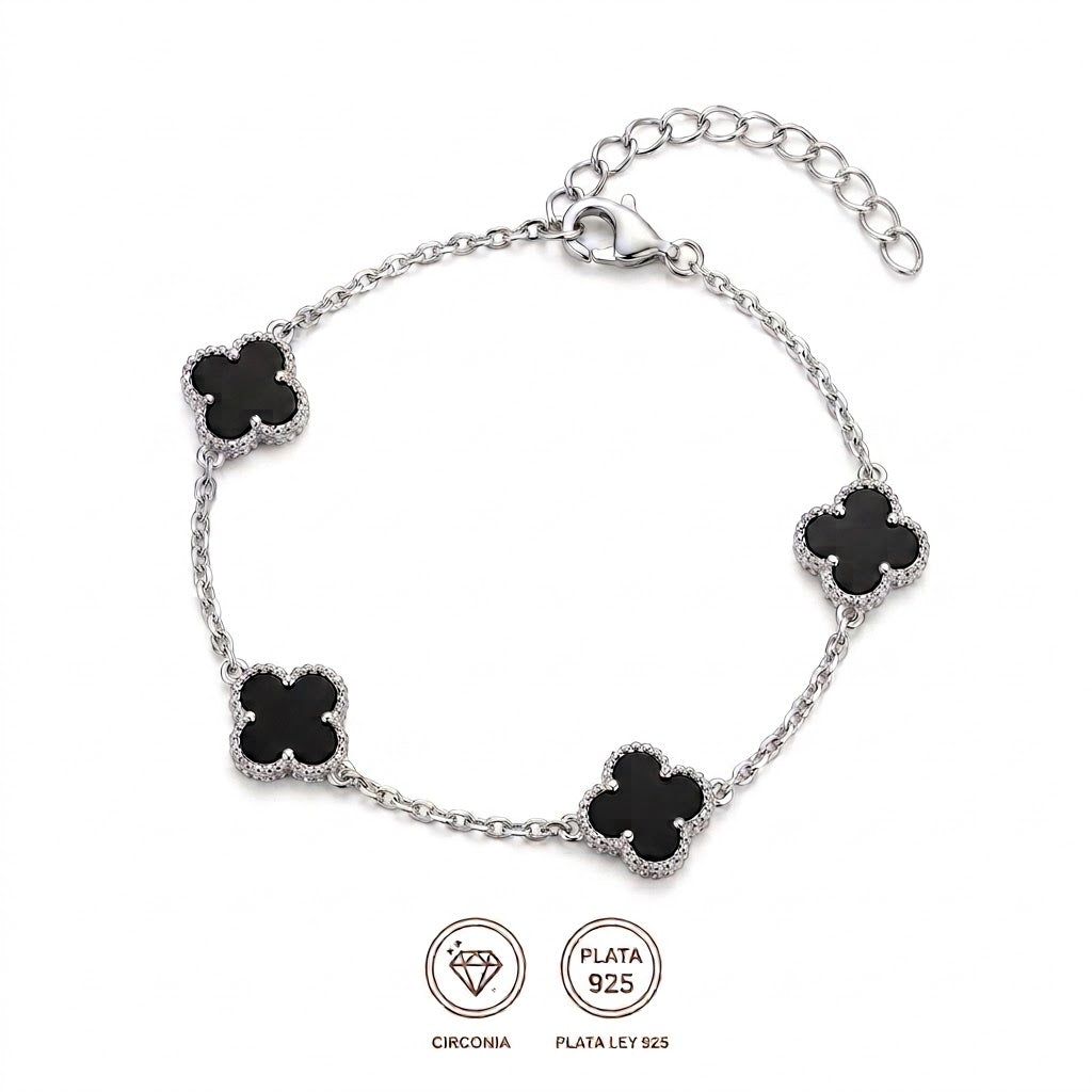 Pulsera Trebol Negro