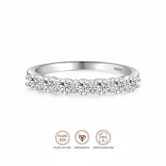Anillo Eternity Moissanita