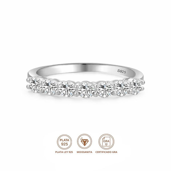 Anillo Eternity Moissanita