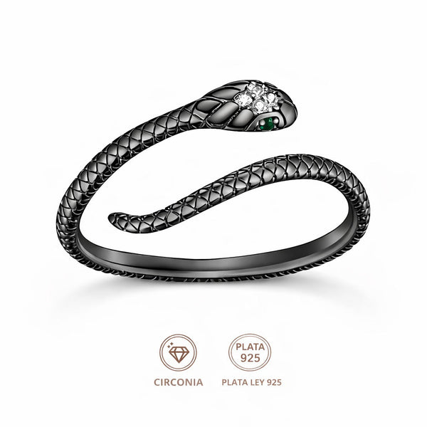 Anillo Serpiente Black