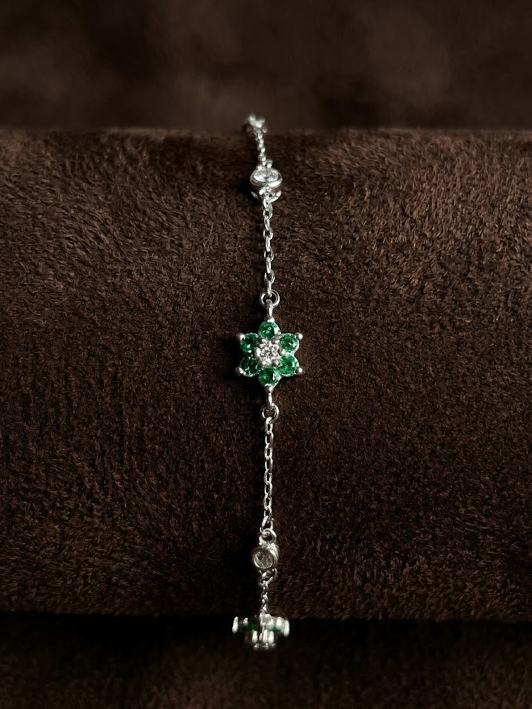Pulsera Flor Esmeralda
