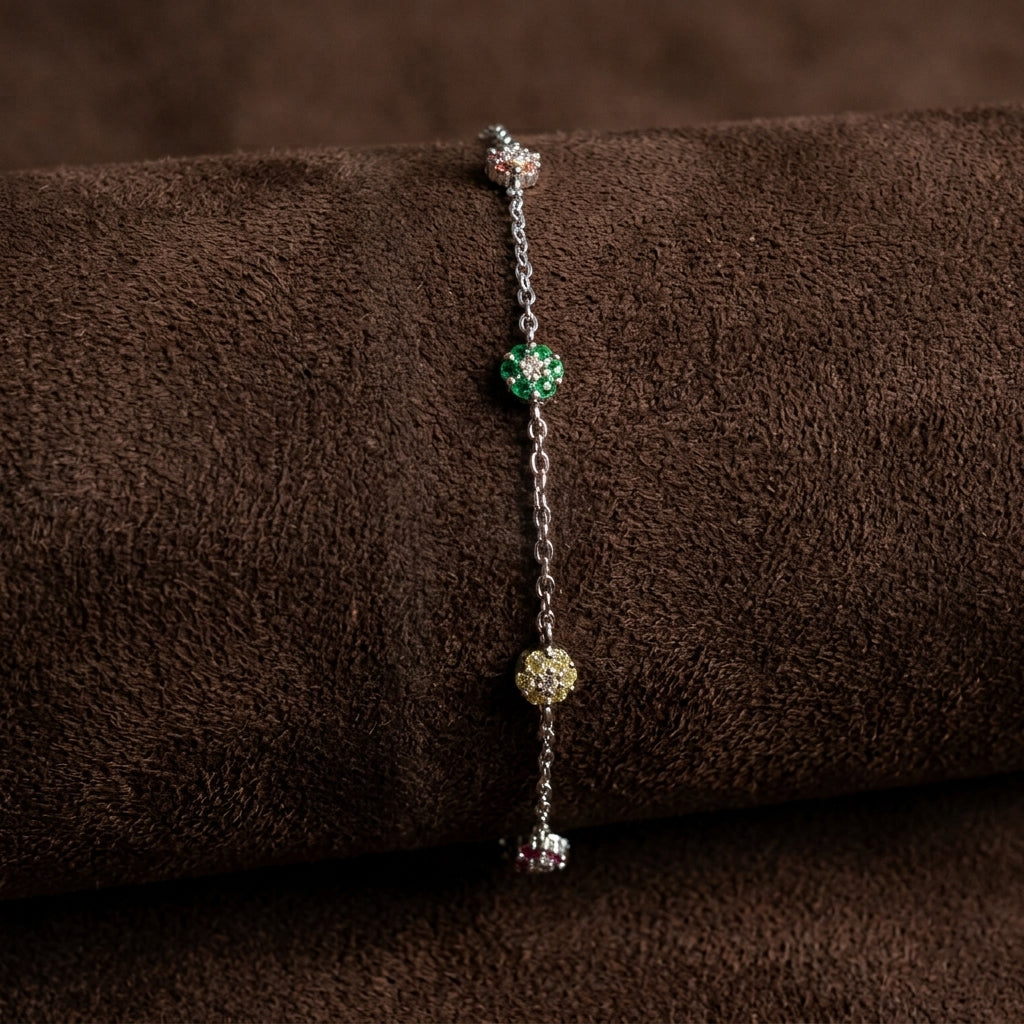 Pulsera Arcoíris Floral