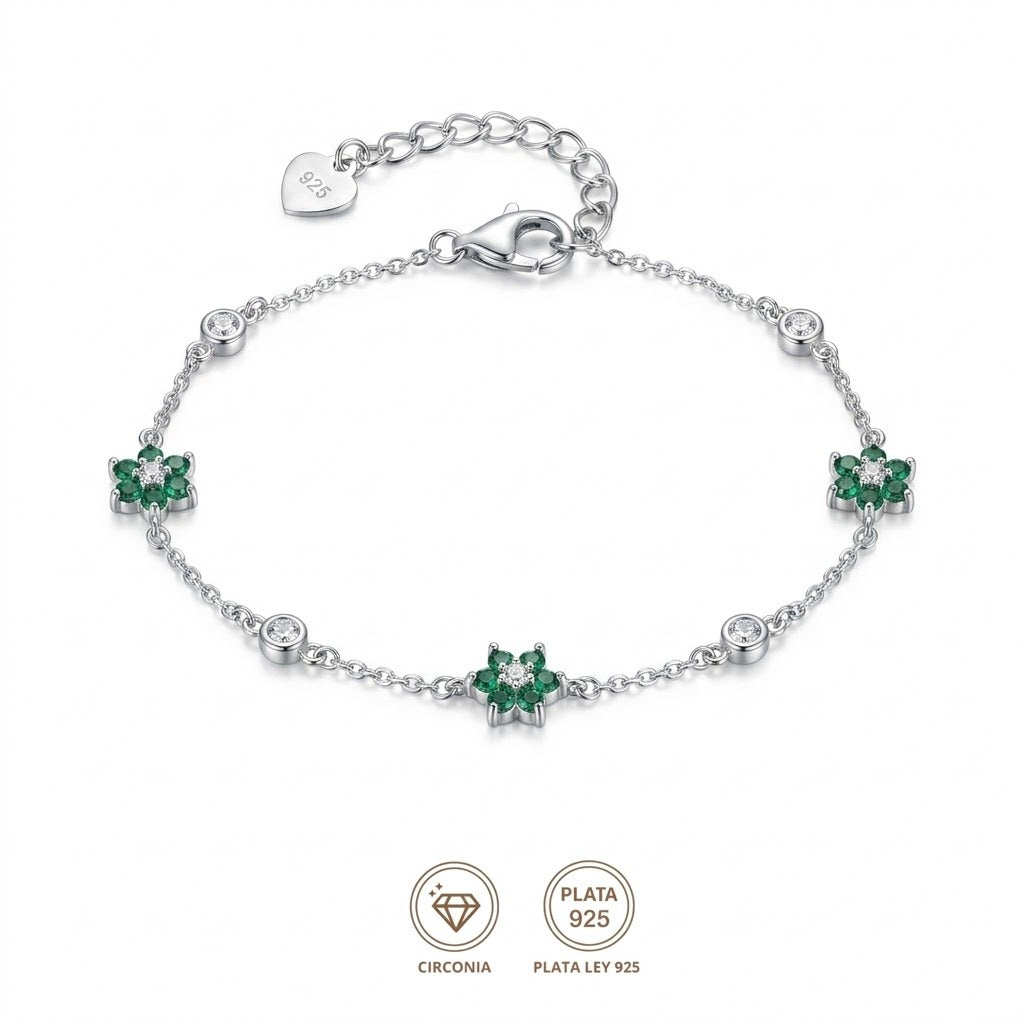 Pulsera Flor Esmeralda