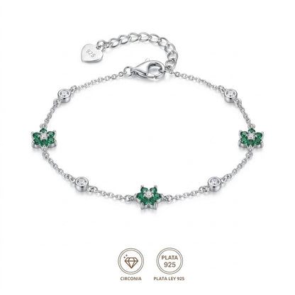 Pulsera Flor Esmeralda
