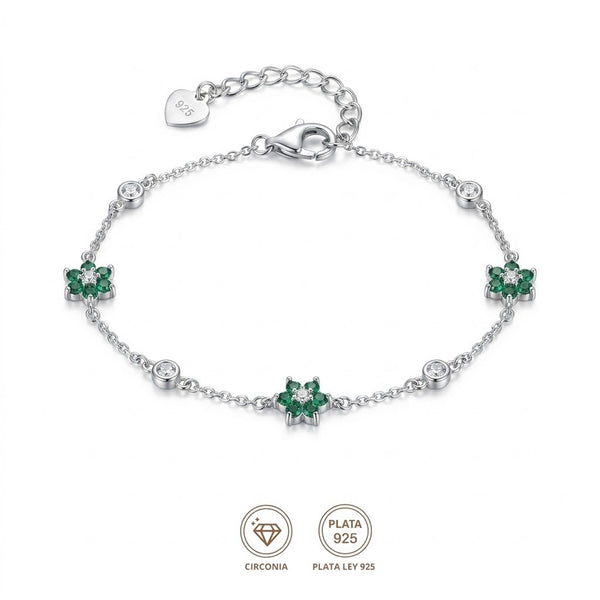 Pulsera Flor Esmeralda