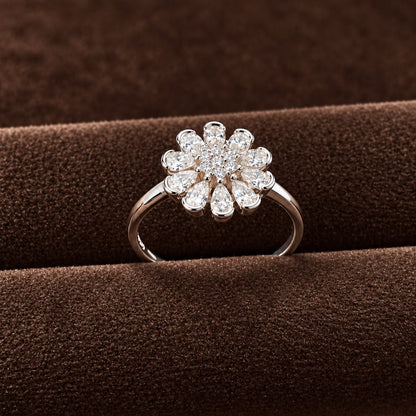 Anillo Flor Cristal Real