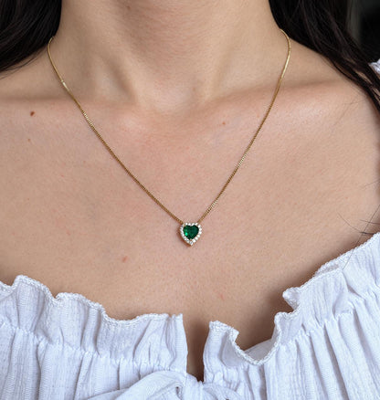 Conjunto corazón esmeralda